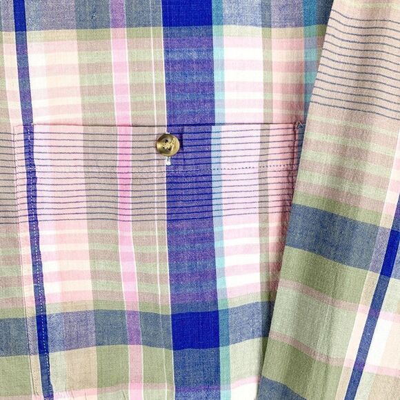 The North Face Shirt Mens Medium Green Plaid Brown Trout Outdoor Hiking Fishing - Picture 3 of 12